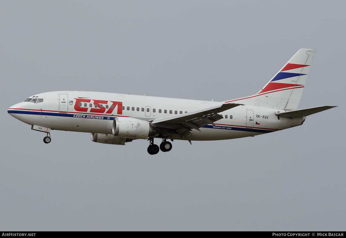 Aircraft Photo of OK-XGV | Boeing 737-5H6 | ČSA - Czech Airlines | AirHistory.net #50636