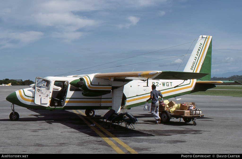 Aircraft Photo of P2-WGT | Britten-Norman BN-2A-8 Islander | Douglas Airways | AirHistory.net #50735