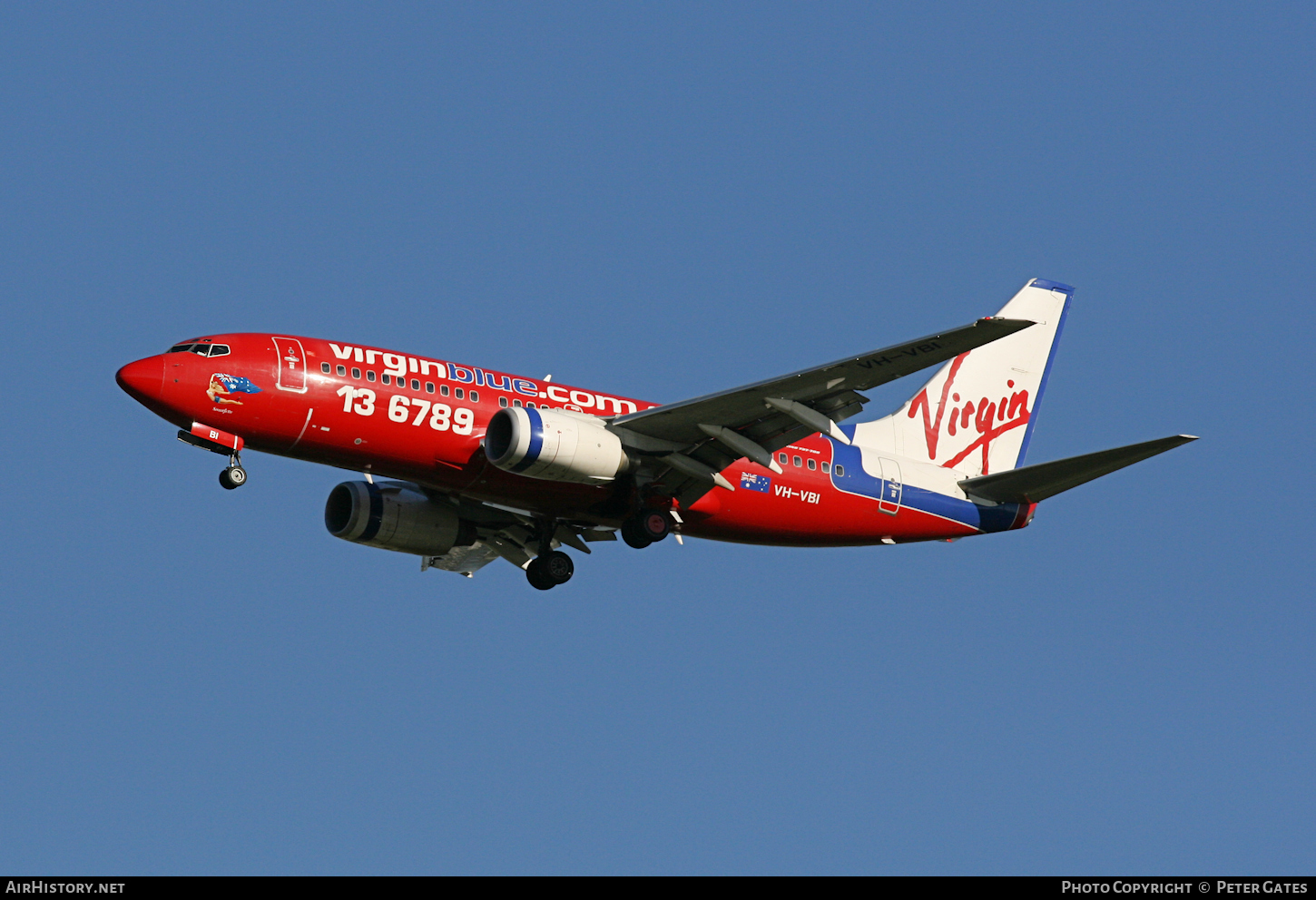 Aircraft Photo of VH-VBI | Boeing 737-7Q8 | Virgin Blue Airlines | AirHistory.net #50774