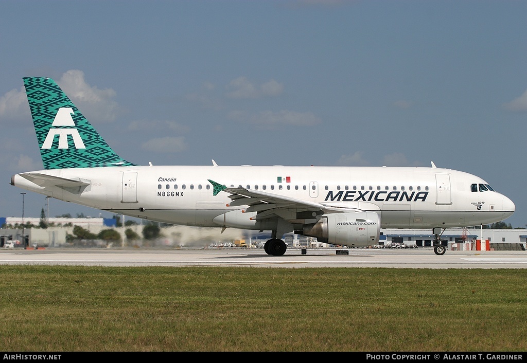 Aircraft Photo of N866MX | Airbus A319-112 | Mexicana | AirHistory.net #50886
