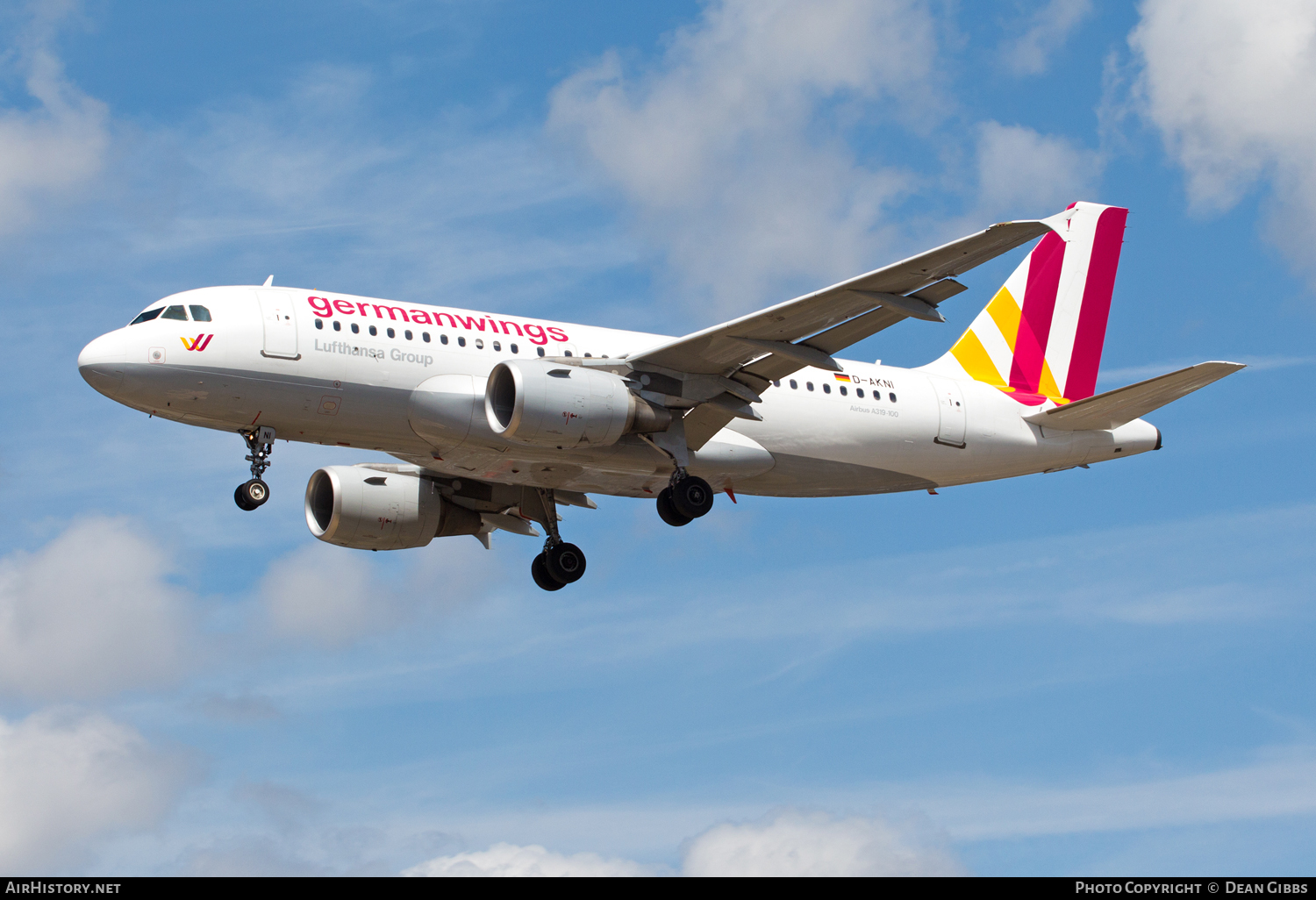 Aircraft Photo of D-AKNI | Airbus A319-112 | Germanwings | AirHistory.net #50949