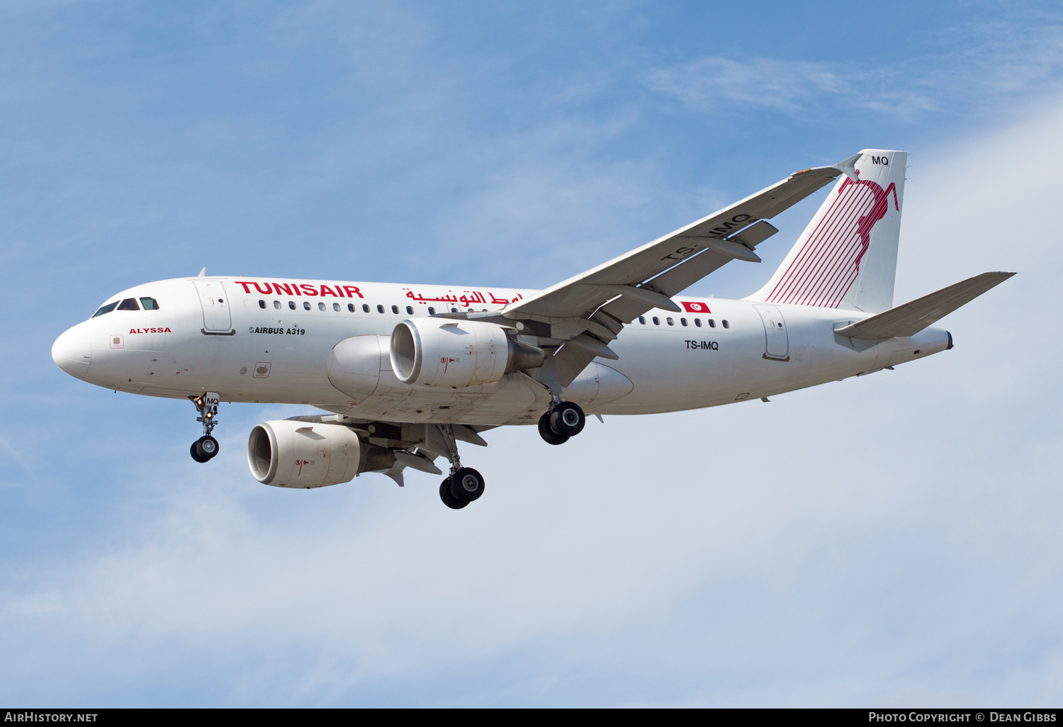 Aircraft Photo of TS-IMQ | Airbus A319-112 | Tunisair | AirHistory.net #50956