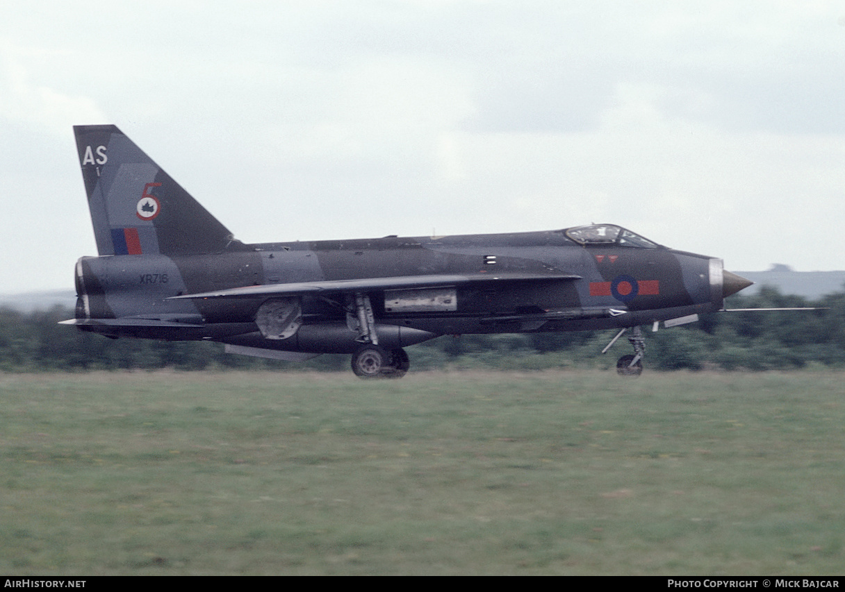 Aircraft Photo of XR716 | English Electric Lightning F3 | UK - Air Force | AirHistory.net #51117