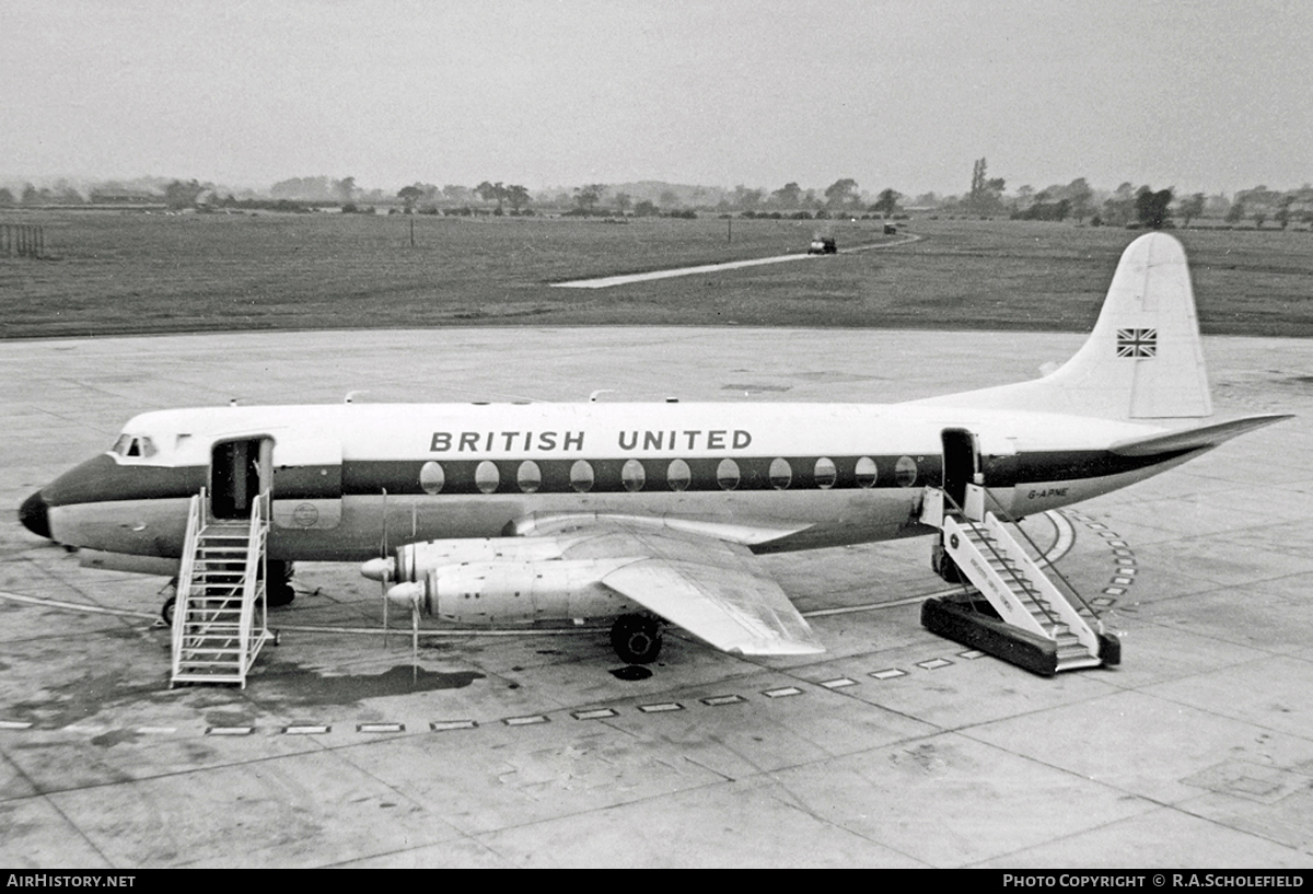 Aircraft Photo of G-APNE | Vickers 831 Viscount | British United Airways - BUA | AirHistory.net #51123