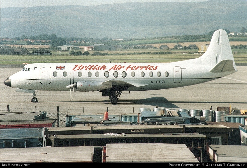 Aircraft Photo of G-BFZL | Vickers 836 Viscount | British Air Ferries - BAF | AirHistory.net #51235