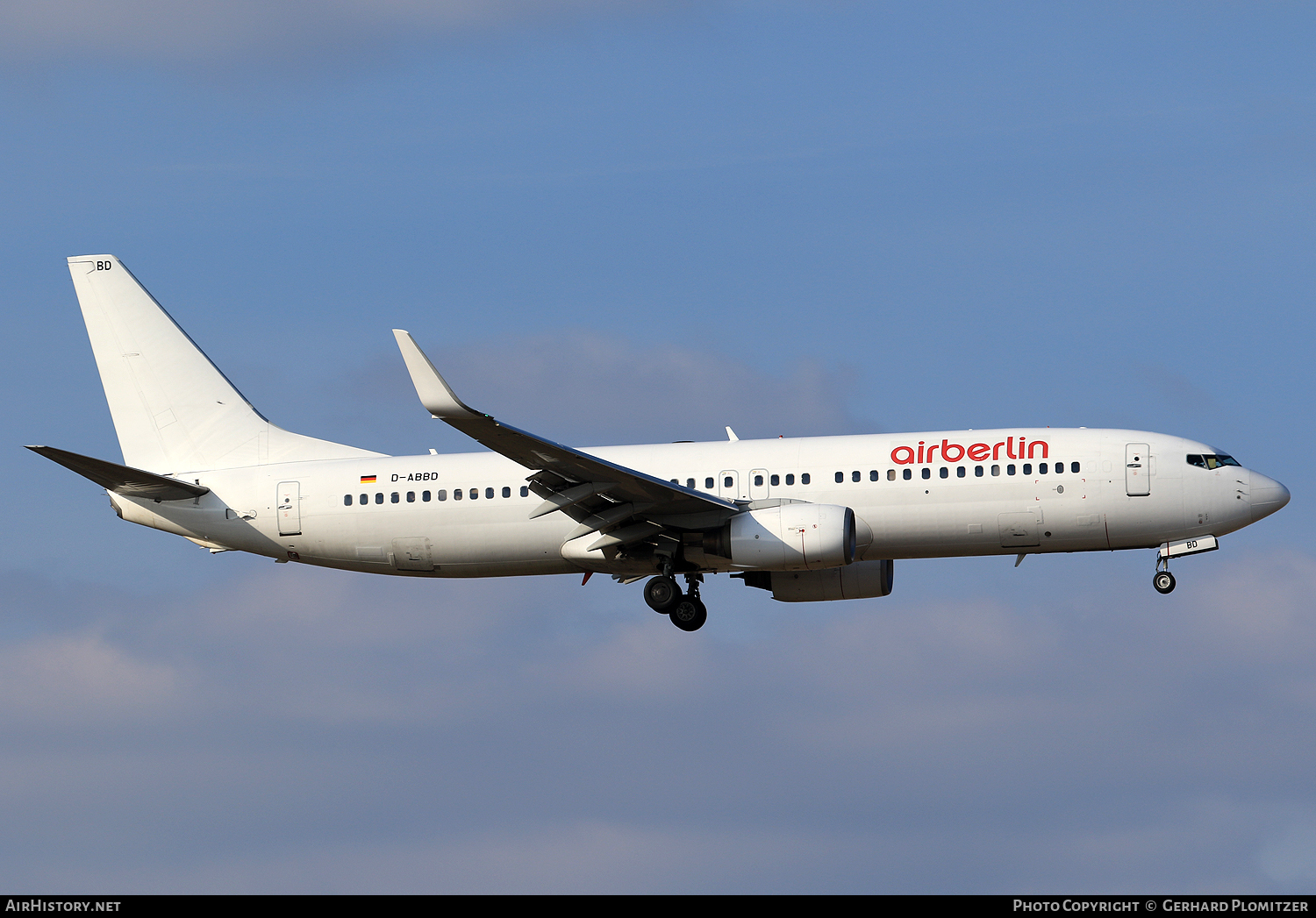 Aircraft Photo of D-ABBD | Boeing 737-86J | Air Berlin | AirHistory.net #51260
