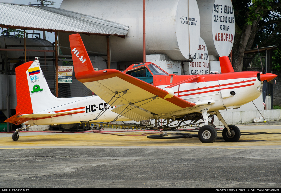 Aircraft Photo of HC-CEV | Cessna T188C Ag Husky | Aerofaq | AirHistory.net #51393