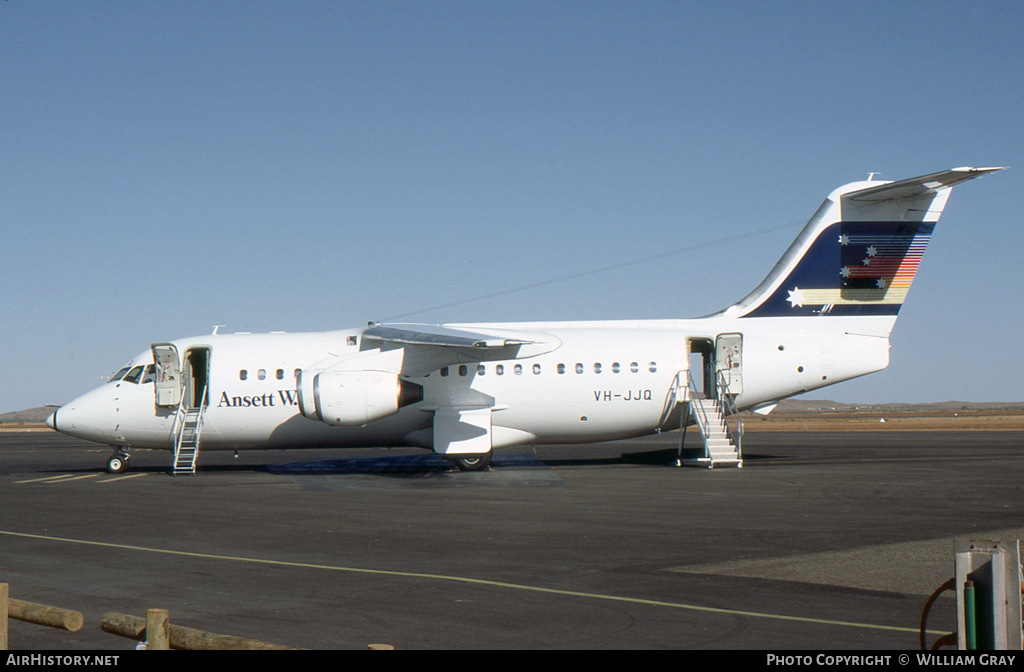 Aircraft Photo of VH-JJQ | British Aerospace BAe-146-200A | Ansett W.A. | AirHistory.net #51434