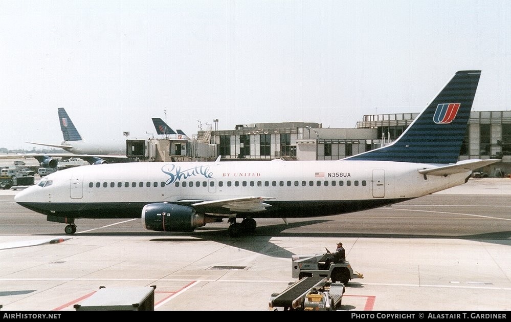 Aircraft Photo of N358UA | Boeing 737-322 | Shuttle by United | AirHistory.net #51479