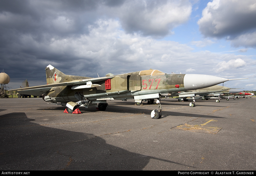 Aircraft Photo of 577 | Mikoyan-Gurevich MiG-23MF | East Germany - Air Force | AirHistory.net #51480