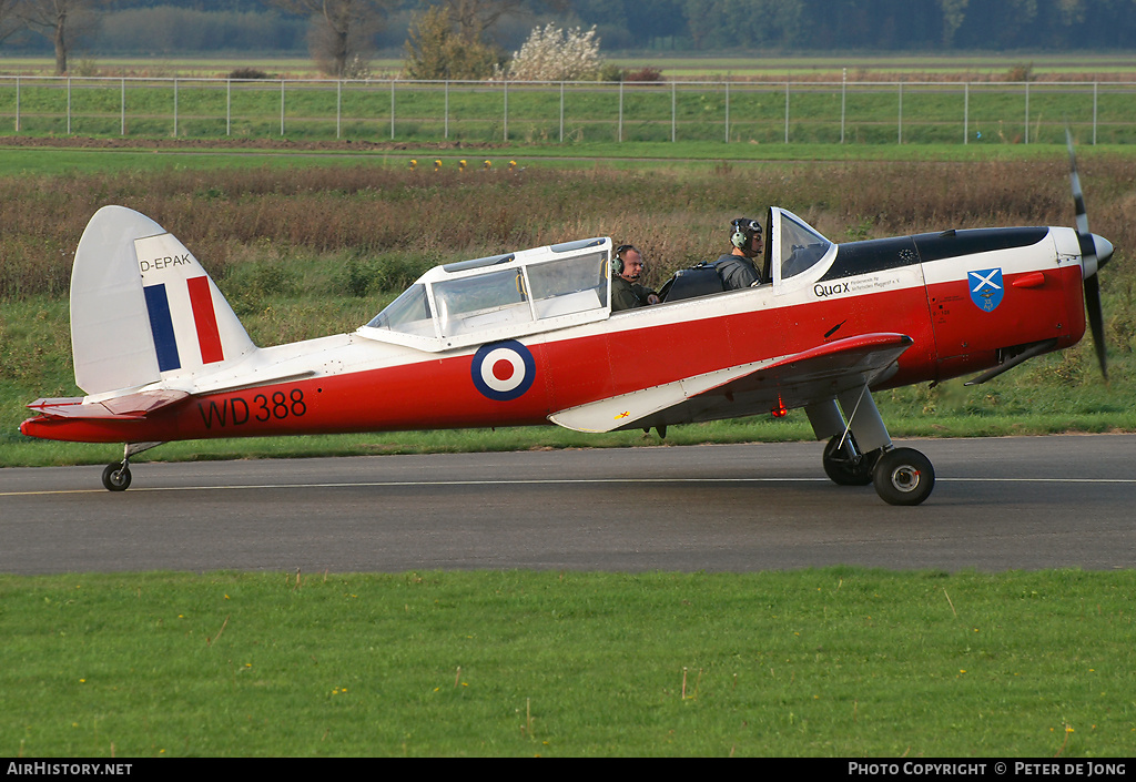 Aircraft Photo of D-EPAK / WD388 | De Havilland DHC-1 Chipmunk Mk22 | Quax | UK - Air Force | AirHistory.net #51515