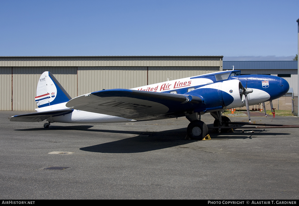 Aircraft Photo of N13347 / NC13347 | Boeing 247D | United Air Lines | AirHistory.net #51563