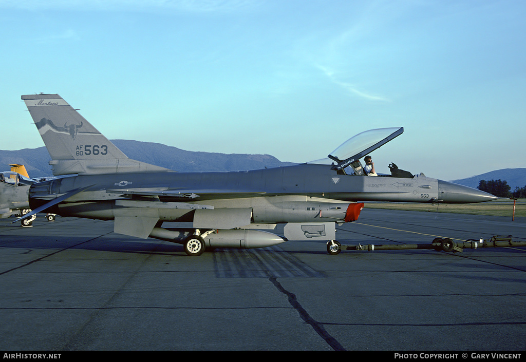 Aircraft Photo of 80-0563 / AF80-563 | General Dynamics F-16A Fighting Falcon | USA - Air Force | AirHistory.net #51630