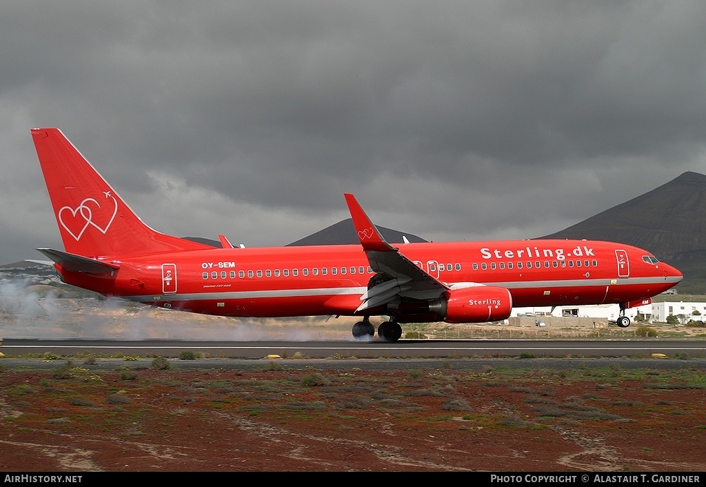 Aircraft Photo of OY-SEM | Boeing 737-8BK | Sterling European Airlines | AirHistory.net #51641