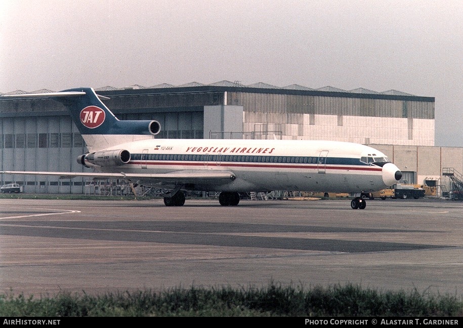 Aircraft Photo of YU-AKK | Boeing 727-2H9/Adv | JAT Yugoslav Airlines - Jugoslovenski Aerotransport | AirHistory.net #51654