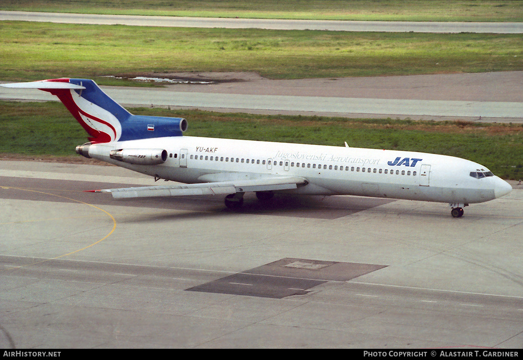 Aircraft Photo of YU-AKF | Boeing 727-2H9/Adv | JAT Yugoslav Airlines - Jugoslovenski Aerotransport | AirHistory.net #51737