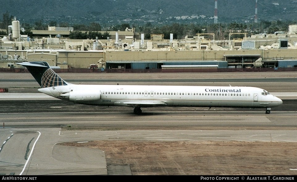 Aircraft Photo of N14814 | McDonnell Douglas MD-82 (DC-9-82) | Continental Airlines | AirHistory.net #51775