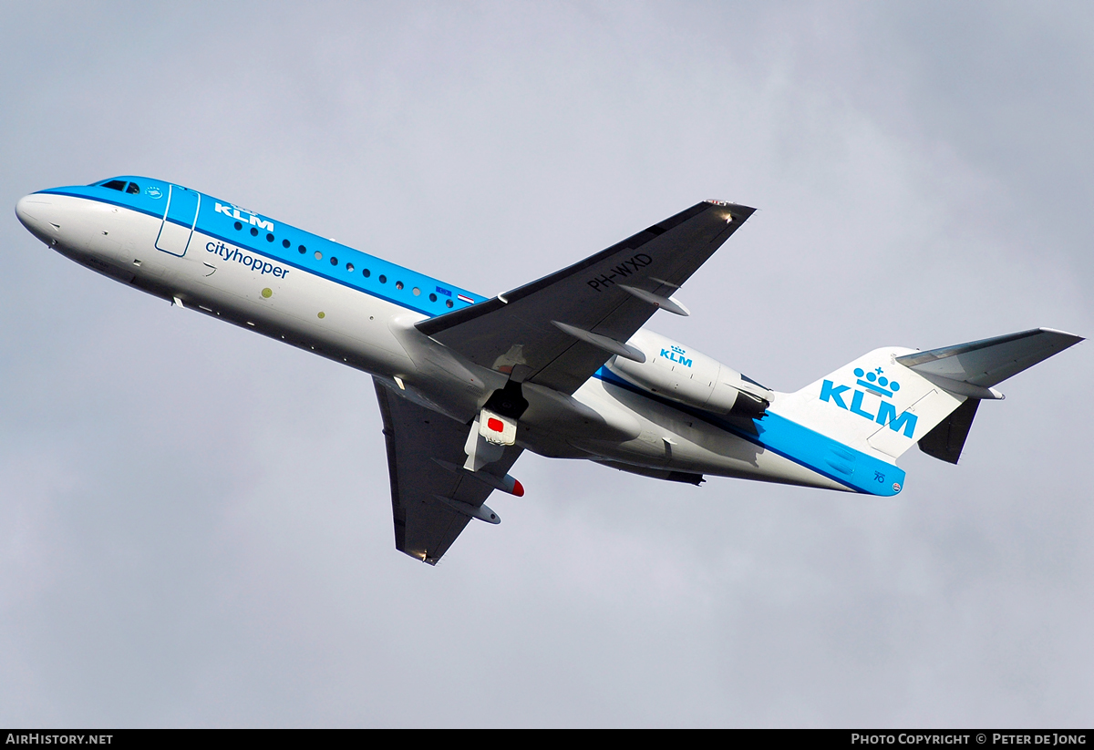Aircraft Photo of PH-WXD | Fokker 70 (F28-0070) | KLM Cityhopper | AirHistory.net #51921