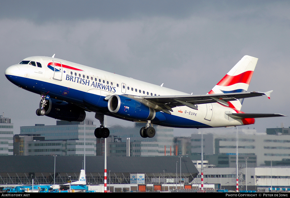 Aircraft Photo of G-EUPK | Airbus A319-131 | British Airways | AirHistory.net #51944