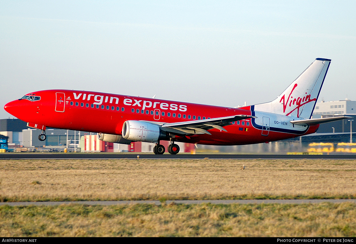 Aircraft Photo of OO-VEN | Boeing 737-36N | Virgin Express | AirHistory.net #52006