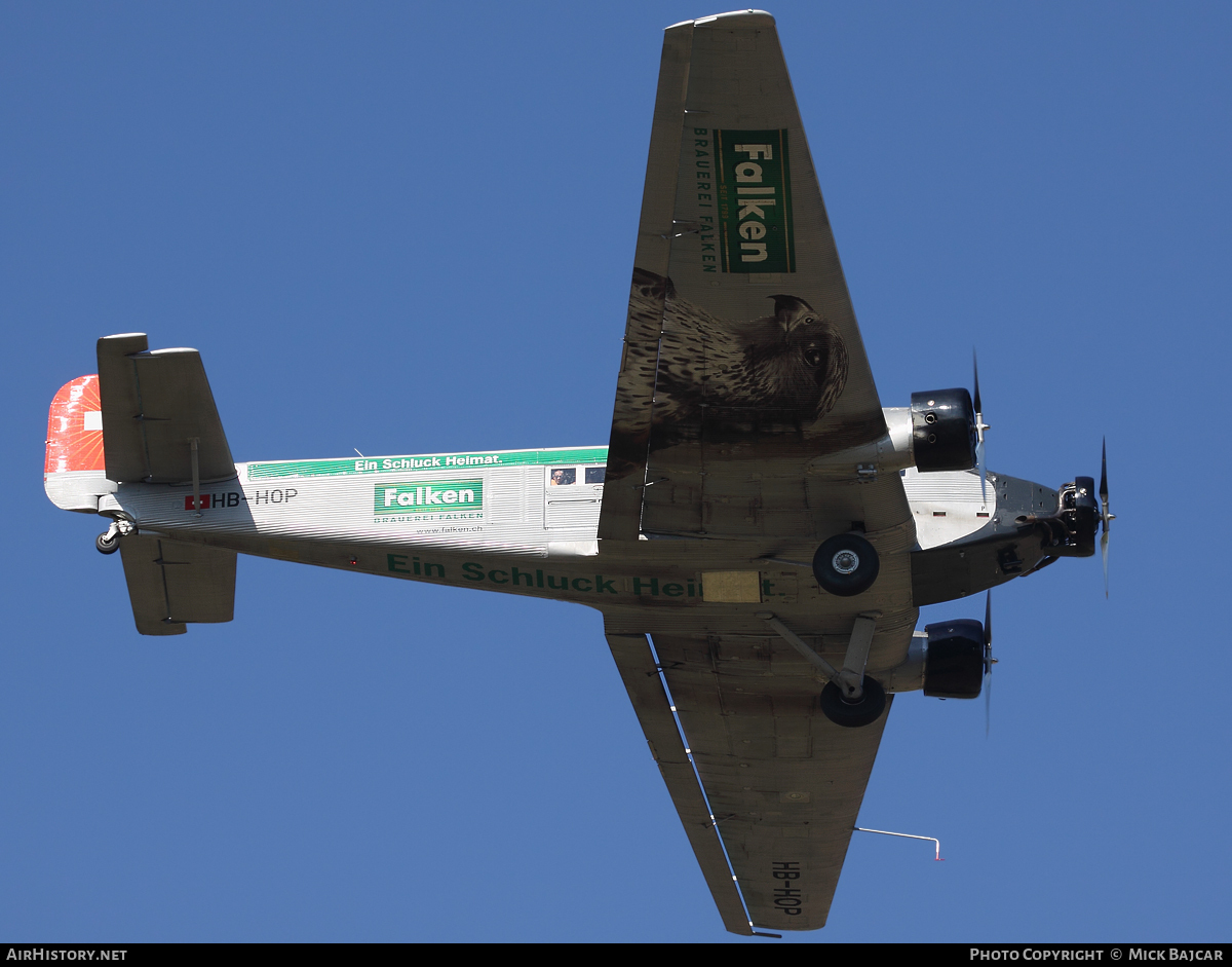 Aircraft Photo of HB-HOP | Junkers Ju 52/3m g4e | Ju-Air | AirHistory.net #52331