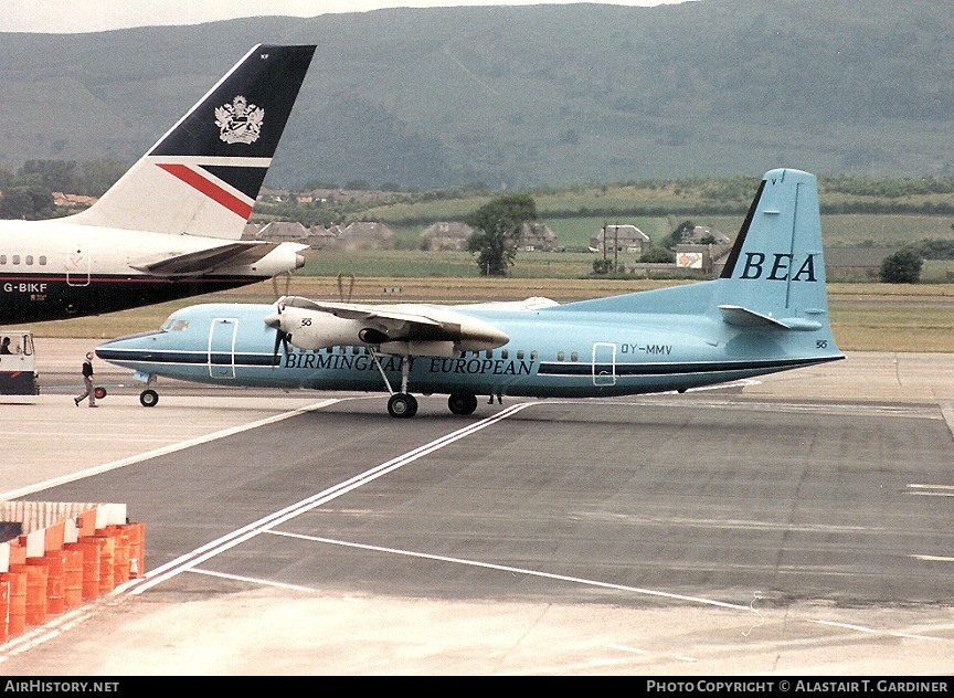 Aircraft Photo of OY-MMV | Fokker 50 | Birmingham European Airways - BEA | AirHistory.net #52358
