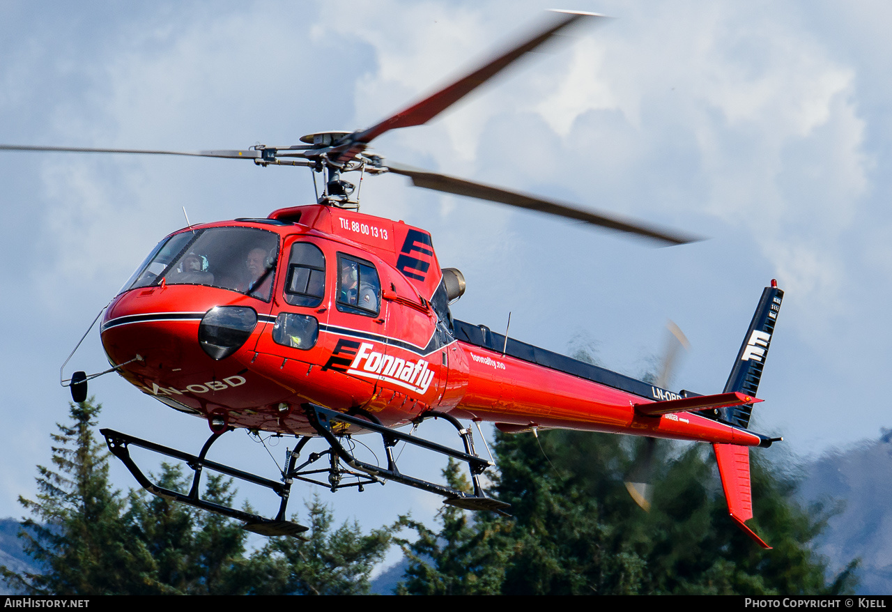 Aircraft Photo of LN-OBD | Eurocopter AS-350BA Ecureuil | Fonnafly | AirHistory.net #52401