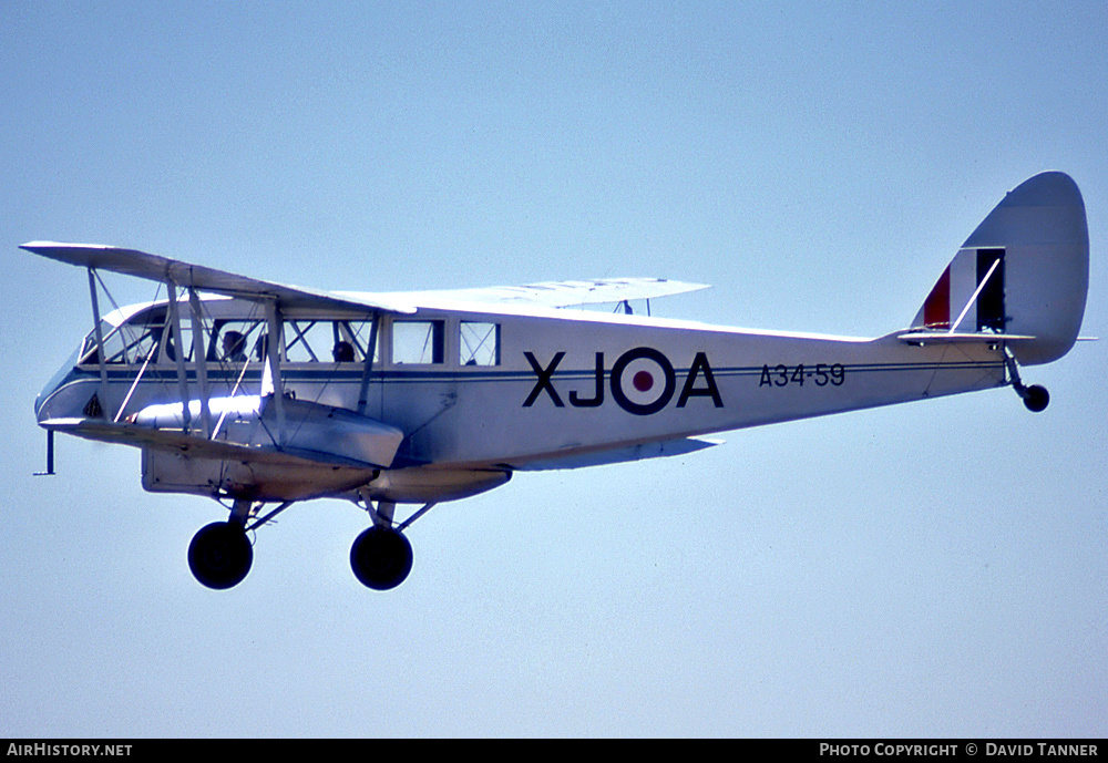 Aircraft Photo of VH-AQU / A34-59 | De Havilland D.H. 84A Dragon 3 | Australia - Air Force | AirHistory.net #52444