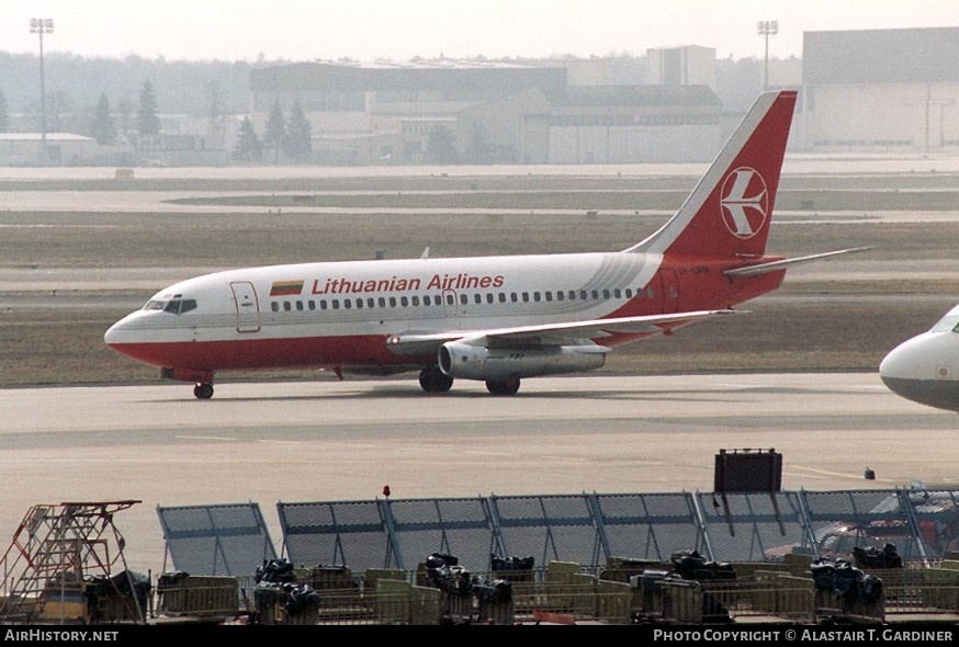 Aircraft Photo of LY-GPA | Boeing 737-2Q8/Adv | Lithuanian Airlines | AirHistory.net #52511