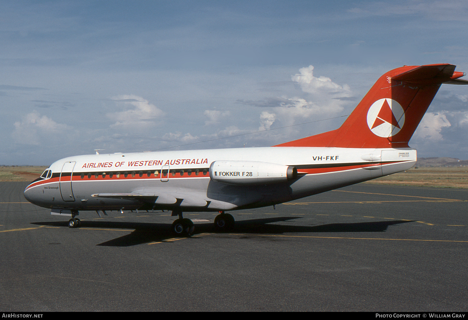 Aircraft Photo of VH-FKF | Fokker F28-1000 Fellowship | Airlines of Western Australia | AirHistory.net #52514