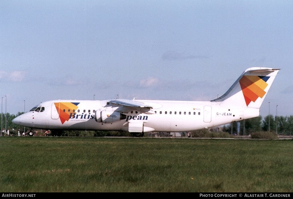 Aircraft Photo of G-JEAM | British Aerospace BAe-146-300 | British European | AirHistory.net #52629