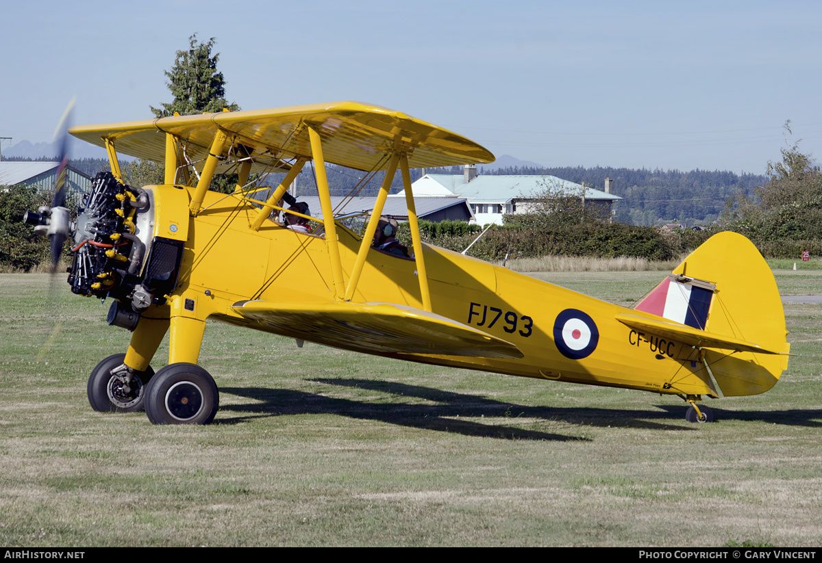 Aircraft Photo of CF-UCC / FJ793 | Boeing PT-17 Kaydet (A75N1) | Canada - Air Force | AirHistory.net #52698