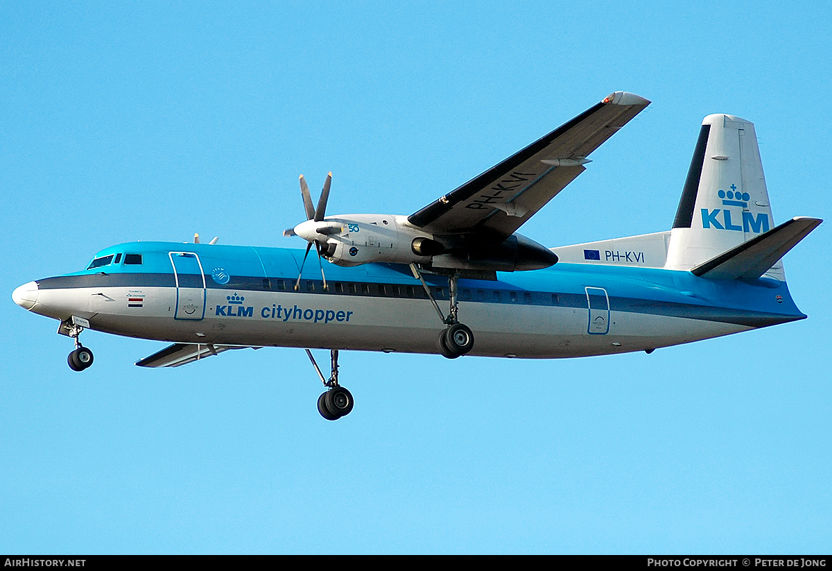 Aircraft Photo of PH-KVI | Fokker 50 | KLM Cityhopper | AirHistory.net #52711