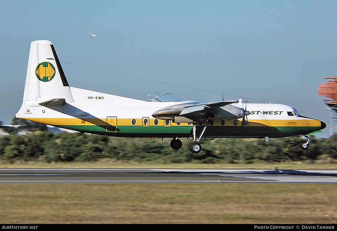 Aircraft Photo of VH-EWU | Fokker F27-500 Friendship | East-West Airlines | AirHistory.net #52917