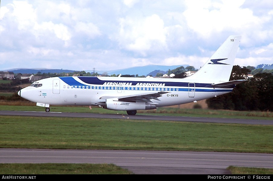 Aircraft Photo of G-BKYB | Boeing 737-236/Adv | Aerolíneas Argentinas | AirHistory.net #53010