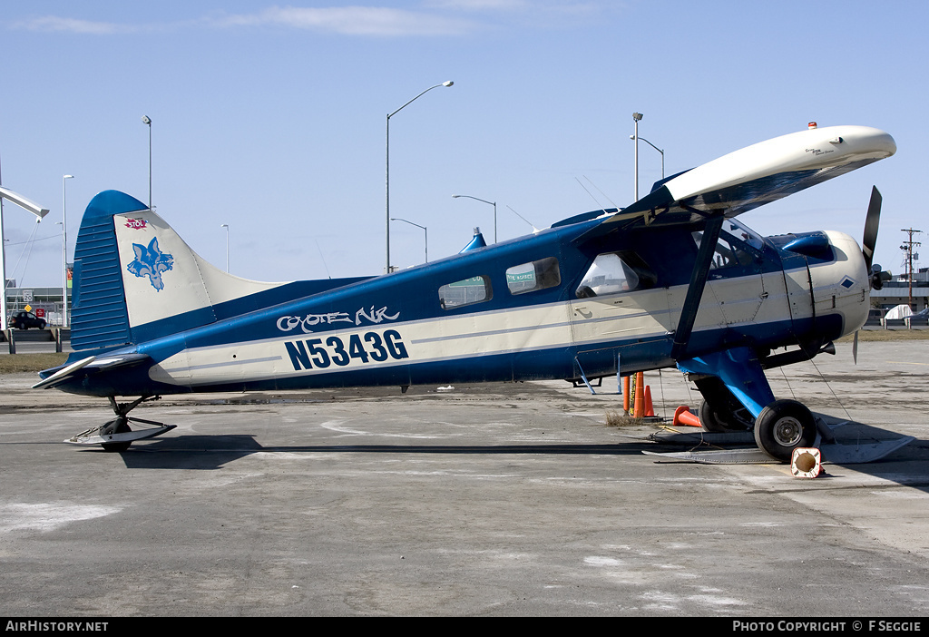 Aircraft Photo of N5343G | De Havilland Canada DHC-2 Beaver Mk1 | Coyote Air | AirHistory.net #53017