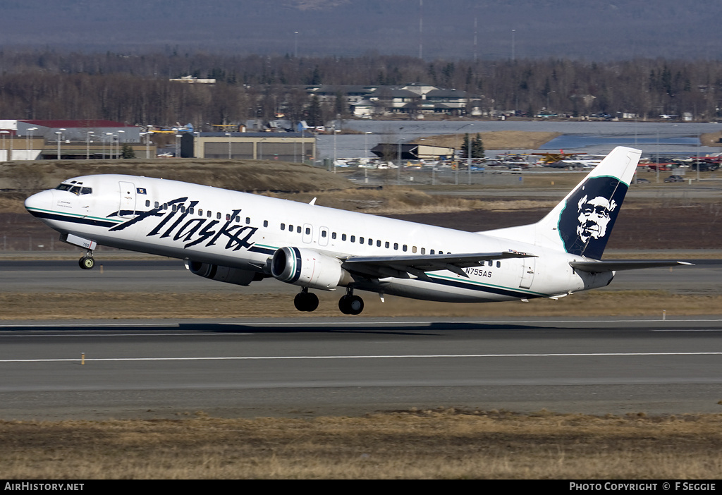 Aircraft Photo of N755AS | Boeing 737-4Q8 | Alaska Airlines | AirHistory.net #53046