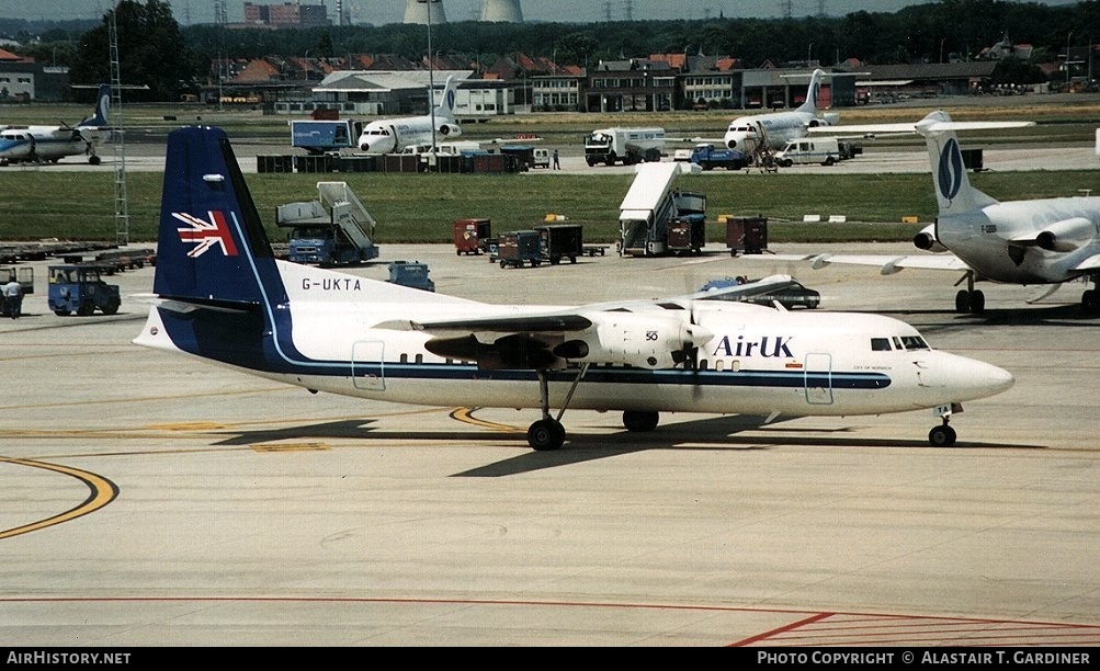 Aircraft Photo of G-UKTA | Fokker 50 | Air UK | AirHistory.net #53086