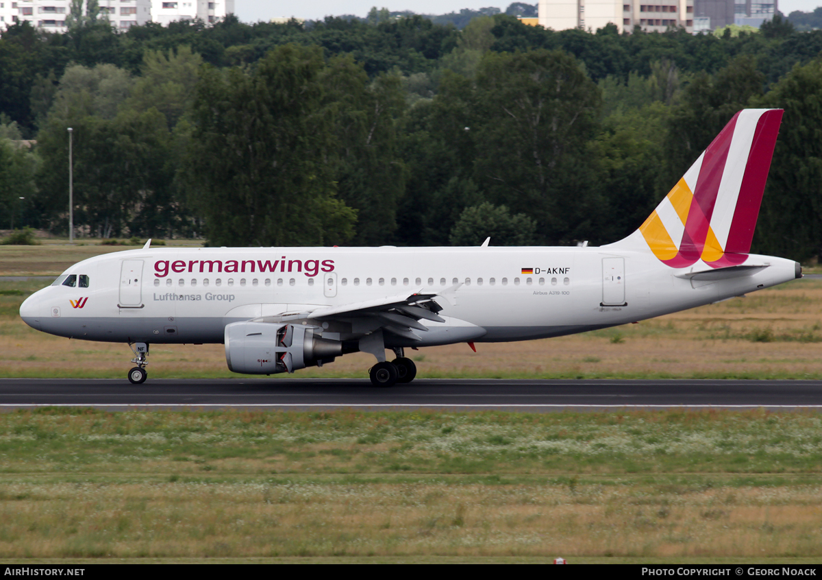 Aircraft Photo of D-AKNF | Airbus A319-112 | Germanwings | AirHistory.net #53108
