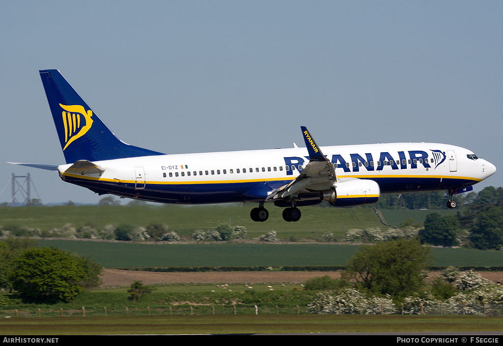 Aircraft Photo of EI-DYZ | Boeing 737-8AS | Ryanair | AirHistory.net #53125