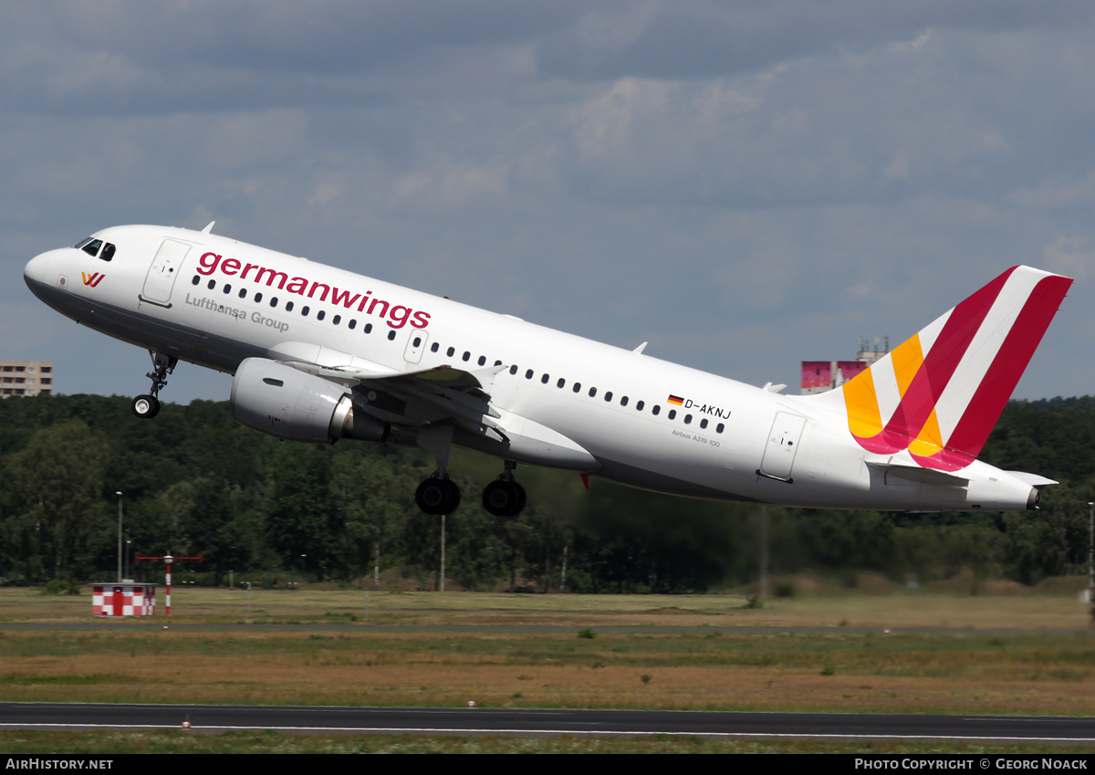 Aircraft Photo of D-AKNJ | Airbus A319-112 | Germanwings | AirHistory.net #53150