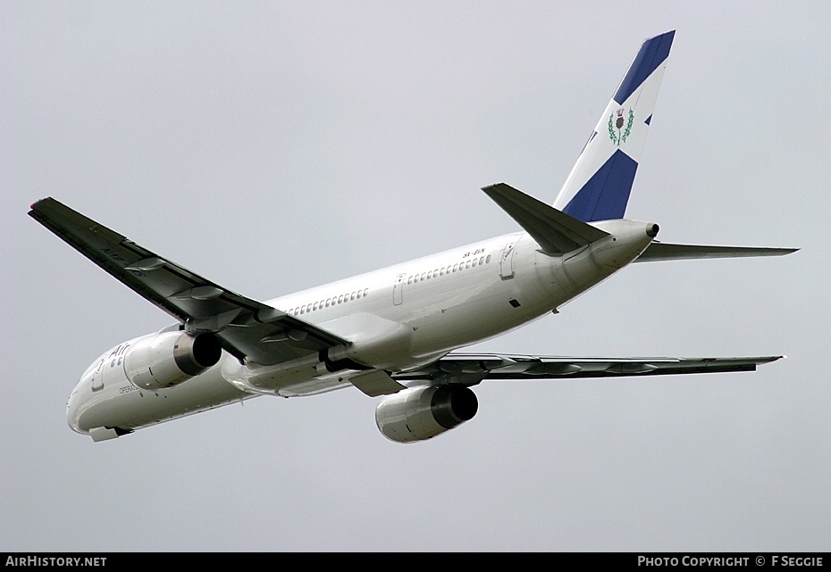 Aircraft Photo of SX-BVN | Boeing 757-2G5 | Air-Scotland | AirHistory.net #53183