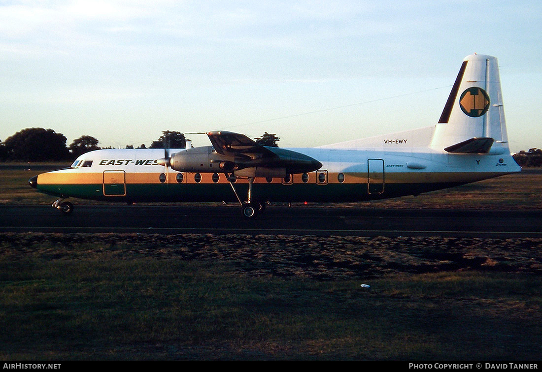Aircraft Photo of VH-EWY | Fokker F27-500F/RF Friendship | East-West Airlines | AirHistory.net #53190