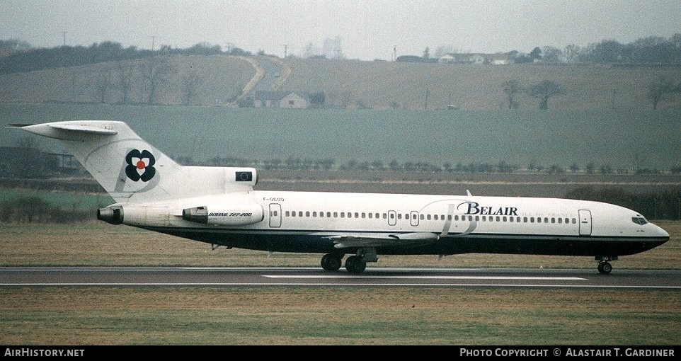 Aircraft Photo of F-GCGQ | Boeing 727-227/Adv | Belair - Ile de France | AirHistory.net #53194