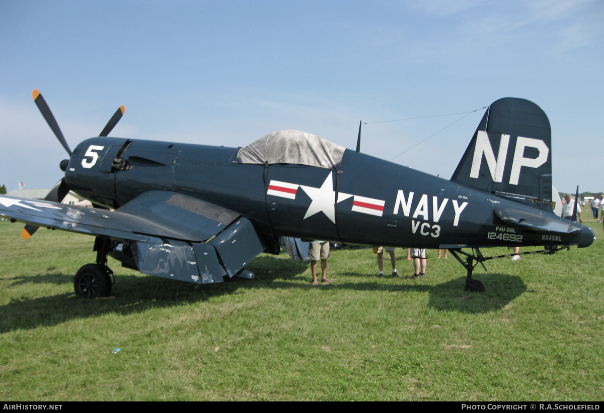 Aircraft Photo of N45NL / NX45NL / 124692 | Vought F4U-5NL Corsair | USA - Navy | AirHistory.net #53202