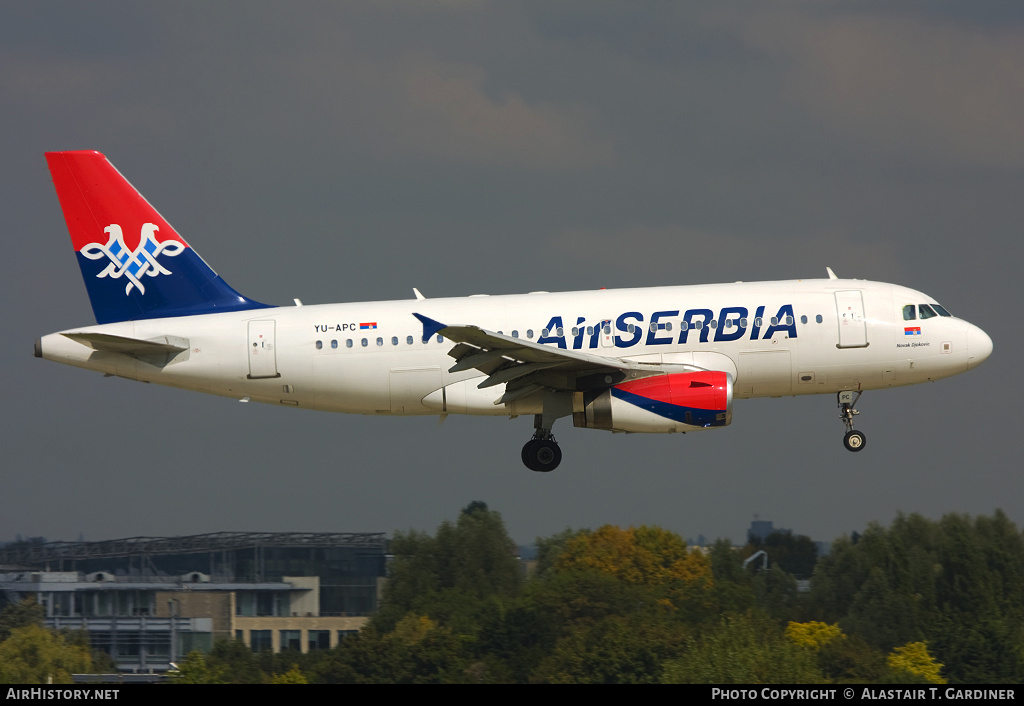 Aircraft Photo of YU-APC | Airbus A319-131 | Air Serbia | AirHistory.net #53234
