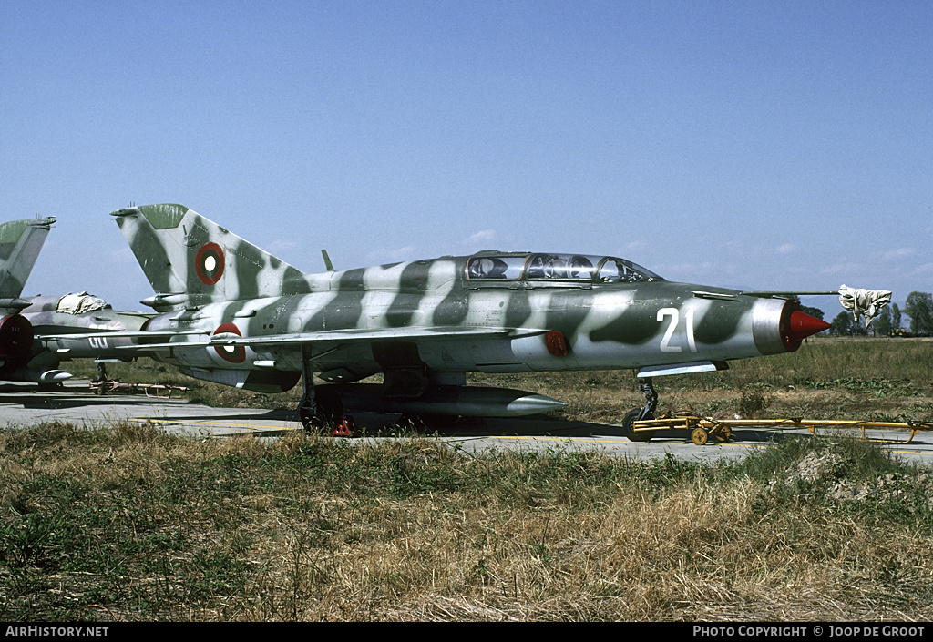 Aircraft Photo of 21 | Mikoyan-Gurevich MiG-21UM | Bulgaria - Air Force | AirHistory.net #53271