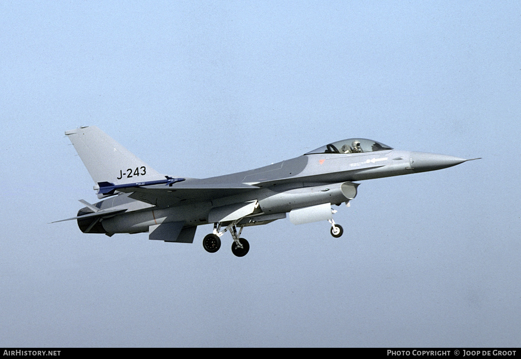 Aircraft Photo of J-243 | General Dynamics F-16A Fighting Falcon | Netherlands - Air Force | AirHistory.net #53289