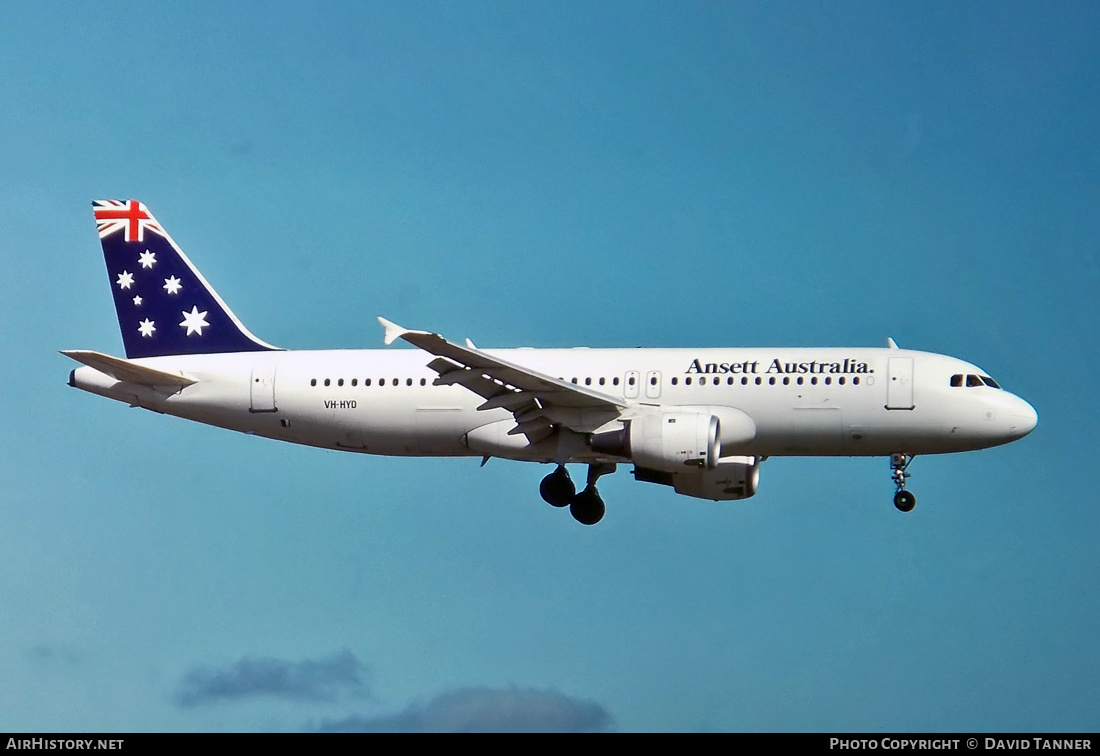Aircraft Photo of VH-HYD | Airbus A320-211 | Ansett Australia | AirHistory.net #53382
