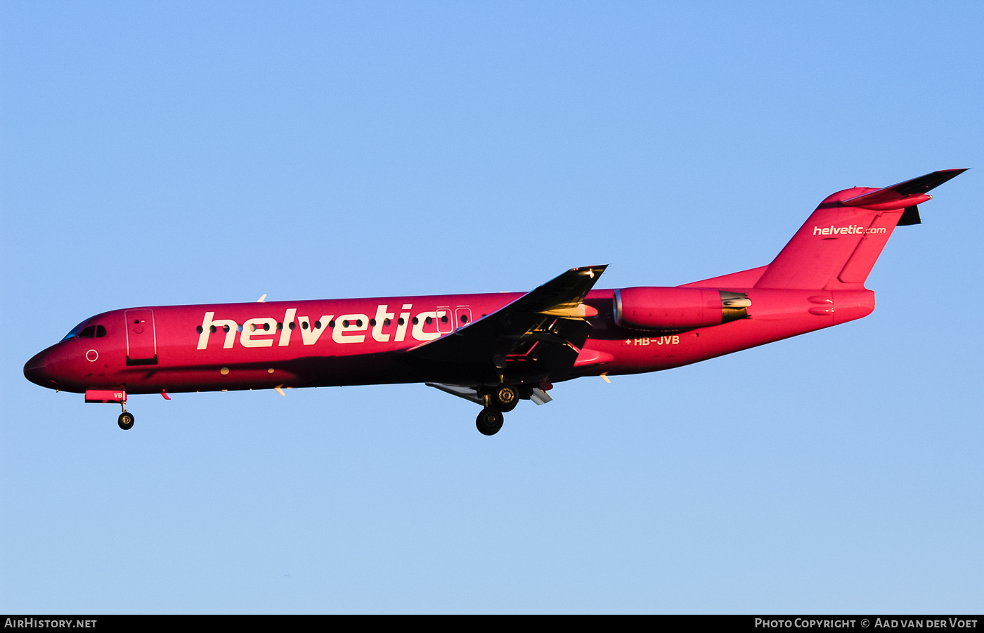 Aircraft Photo of HB-JVB | Fokker 100 (F28-0100) | Helvetic Airways | AirHistory.net #53419